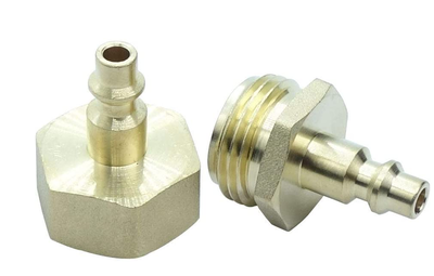 Brass RV Blow Out Adapter for Winterize Hose Sprinkler/Irrigation Systems,AirCompressor 1/4" Quick Connect Plug