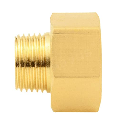 3/4" G Thread Female × 1/2" NPT Thread Male Brass Pipe Fitting Adapter