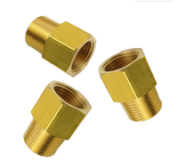 Brass Pipe Fitting Adapter 3/8 BSPT Male x 3/8 NPT Female