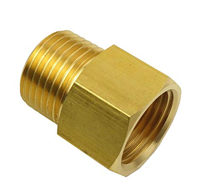 Brass Pipe Fitting Adapter 1/2 BSPT Male x 1/2NPT Female