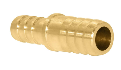 Brass Hose Barb Reducer, 1/4" to 1/2" Barb Hose ID, Reducing Barb Brabed Fitting Splicer Mender Union Air Water Fuel