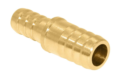 Brass Hose Barb Reducer, 1/2" to 3/8" Barb Hose ID, Reducing Barb Brabed Fitting Splicer Mender Union Air Water Fuel