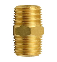 3/4" NPT Male Thread x 3/4" NPT Male Thread Brass Hex Nipple Fittings Connector Pipe Adapter